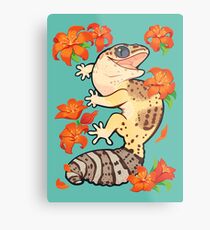 Fire lily gecko Metal Print