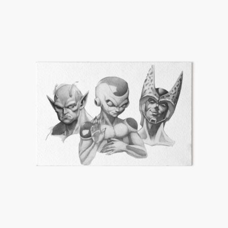 Dbz Villain Trio Piccolo Frieza Cell Art Board Print