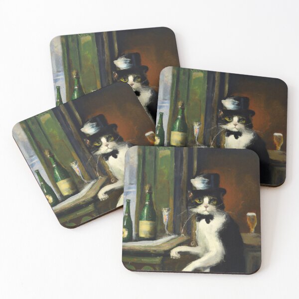 Artikelvorschau, Toulouse die Katze, bei einem geselligen Beisammensein (Romantik) entworfen und verkauft von thecatandkettle.