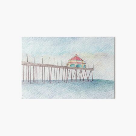 Pier at Huntington Beach, California Art Board Print