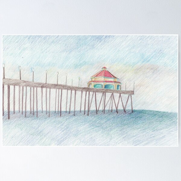 Pier at Huntington Beach, California Poster