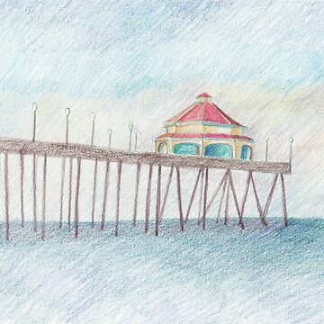 Artwork thumbnail, Pier at Huntington Beach, California by laviniamorozan