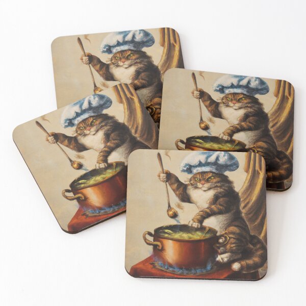 Item preview, Fabrice the Cat, soup chef (Baroque) designed and sold by thecatandkettle.