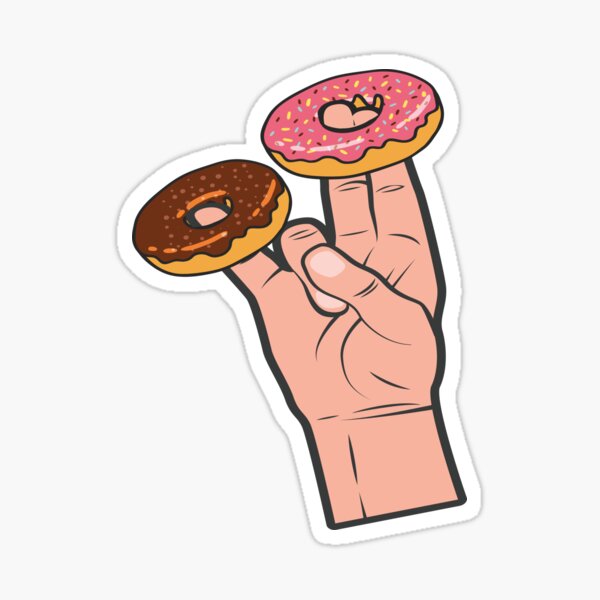 Donut Fingers Sticker The Shocker Sticker Meme Sticker - Temu