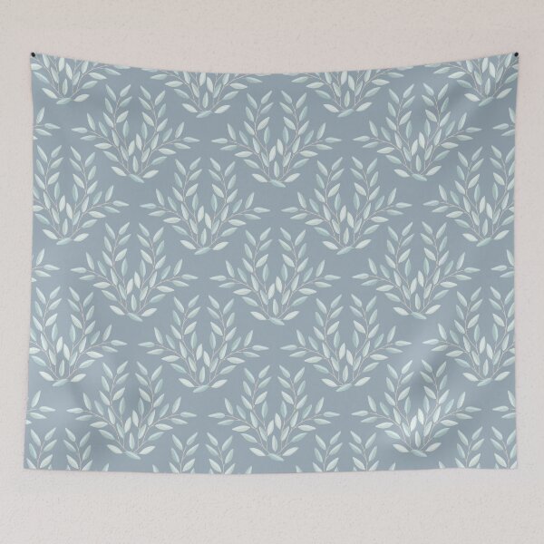 Item preview, Botanical Damask 01 Gull Gray designed and sold by artlovepassion.