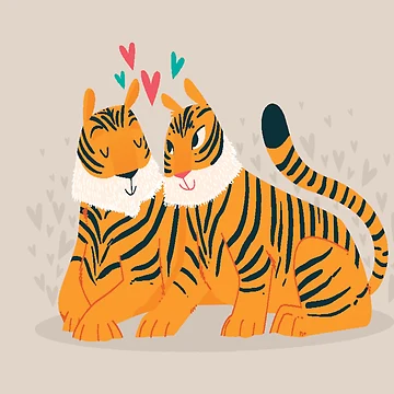 Artwork thumbnail, Two tigers by AS-Graphics