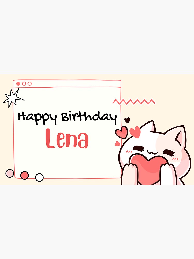 "Lena Happy Birthday Wishes" Sticker for Sale by YelenaStore Redbubble