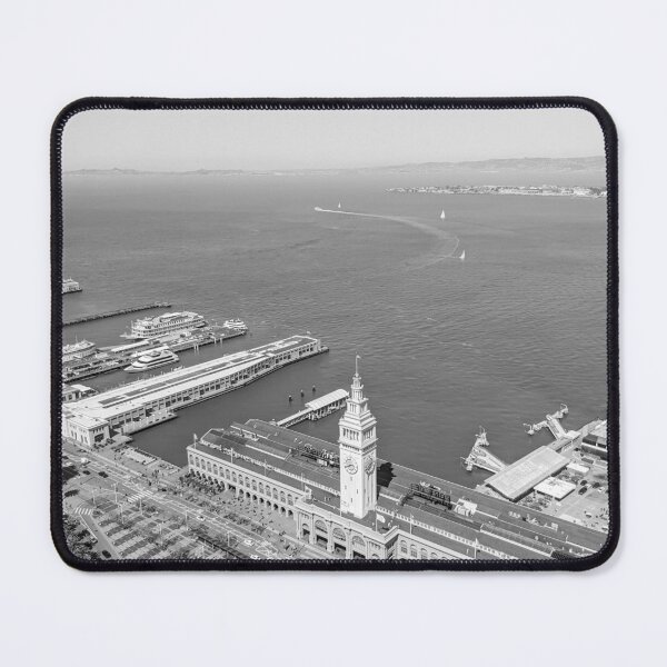 Item preview, Ferry Building Marketplace from Above, San Francisco, California - Black & White designed and sold by ywphotos.