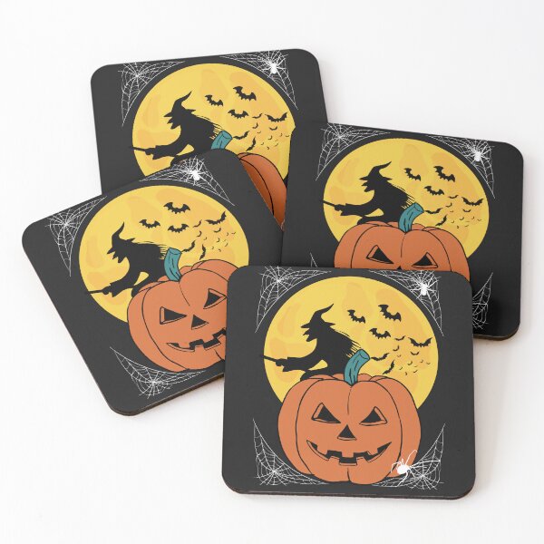 Item preview, Halloween witch on broom stick. designed and sold by creativefun22.
