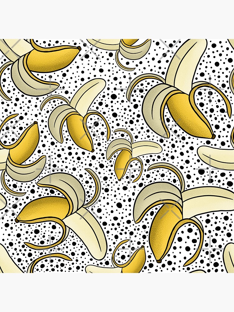 Obraz sticker of tattoo style peeled banana na wymiar • obrane, banan,  skórka • REDRO.pl