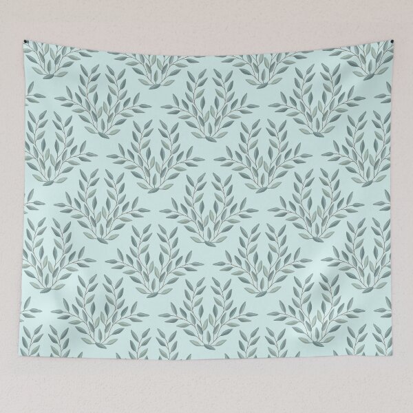 Item preview, Botanical Damask 01 Light Ice designed and sold by artlovepassion.