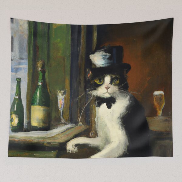 Item preview, Toulouse the Cat, at a social gathering (Romanticism) designed and sold by thecatandkettle.