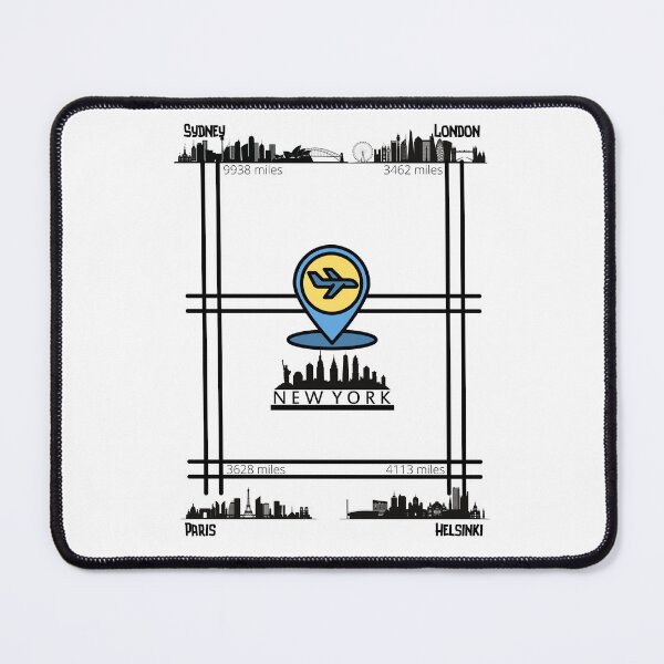 Item preview, Distance from New York and skylines designed and sold by RockBeeDesigns.