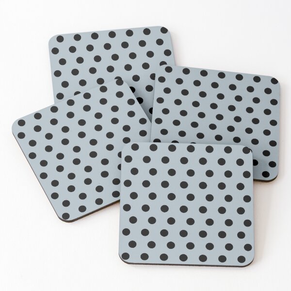 Item preview, Classic Polka Dot_ Black Chic Gray Pastel Blue Gray Neutral Blue Grey designed and sold by mimihuang creations.