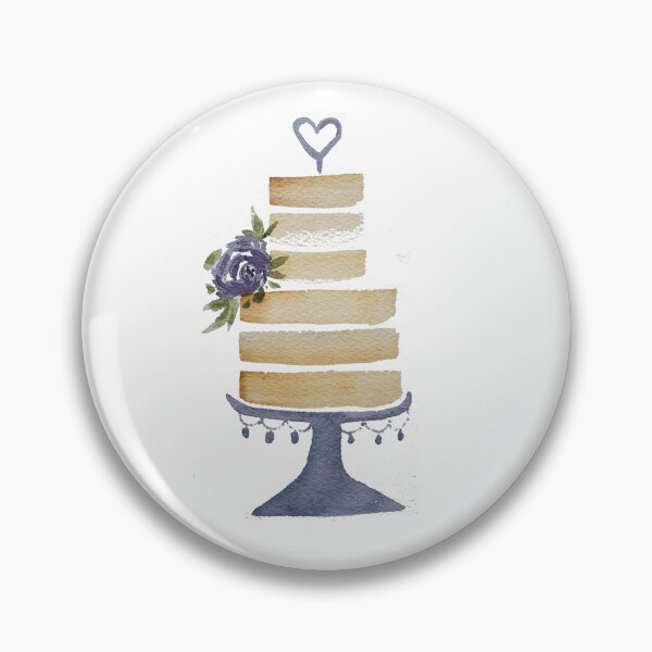 Item preview, Watercolor wedding cake designed and sold by Sarah Pryor.