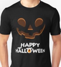 Happy Halloween Jack O'Lantern Face Unisex T-Shirt