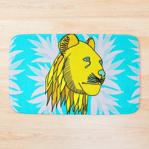 Item preview, Golden lioness and lotus flowers  designed and sold by LynseysArtShop.