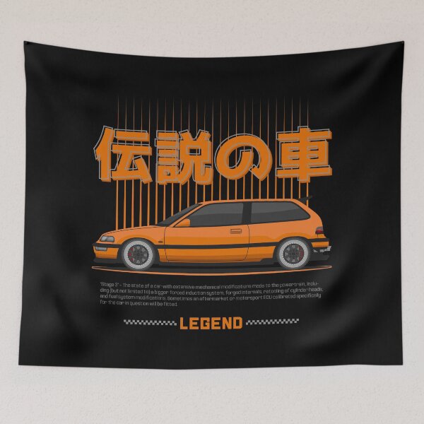 Item preview, Midnight Racer Orange Kanjo EF JDM designed and sold by goldentuners.