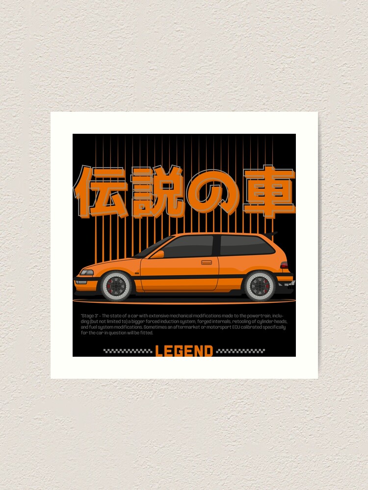 Midnight Racer Orange Kanjo EF JDM