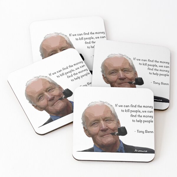Item preview, Tony Benn - If we can find the money to kill people, we can find the money  to help people designed and sold by Scat the cat.