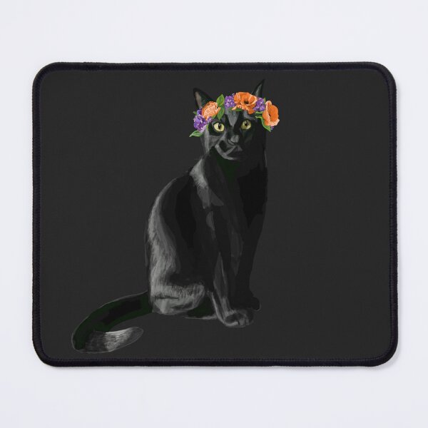 Item preview, Black Cat Portrait designed and sold by DrawBotanical.