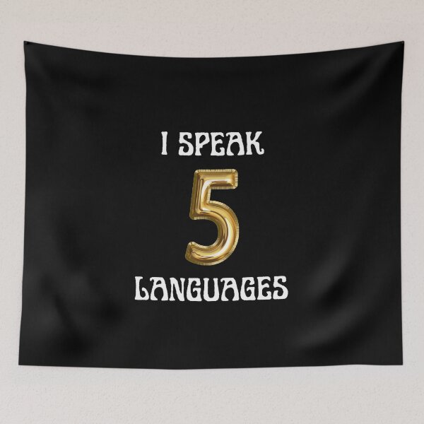 Item preview, I speak 5 languages - International translation day designed and sold by creative4house.