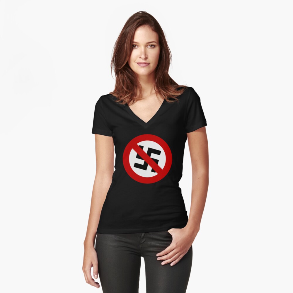 Vista previa del artículo con la obra «Camiseta entallada de cuello en V», diseñado y vendido por s0c001.