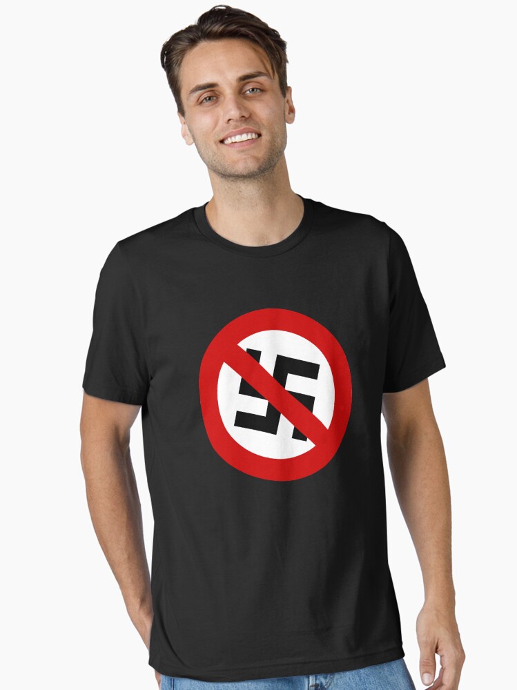 Imagen 2 de 7, Camiseta esencial con la obra Logotipo antinazi, diseñada y vendida por s0c001.