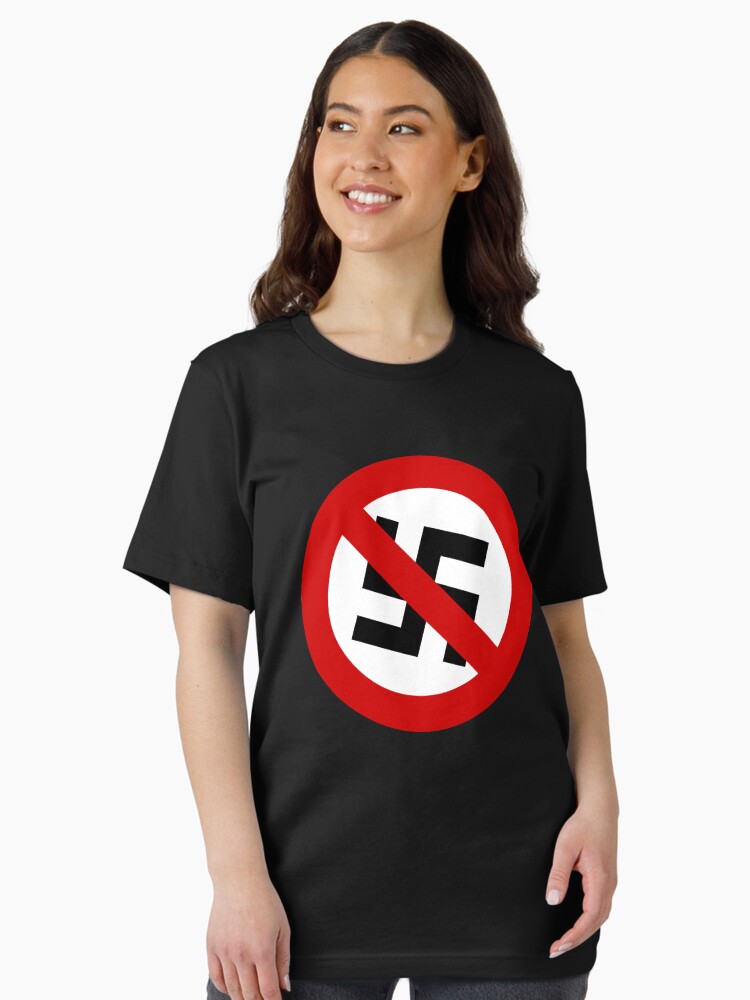 Imagen 1 de 7, Camiseta esencial con la obra Logotipo antinazi, diseñada y vendida por s0c001.