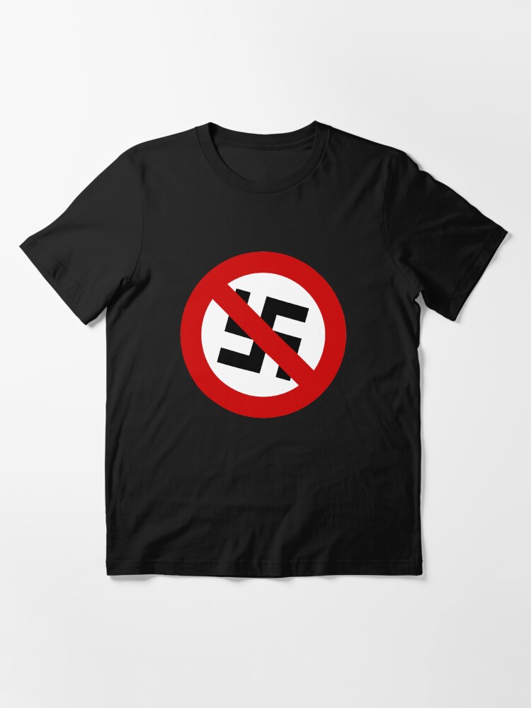Imagen 3 de 7, Camiseta esencial con la obra Logotipo antinazi, diseñada y vendida por s0c001.
