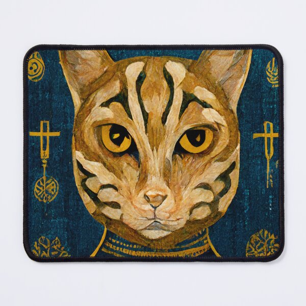 Item preview, Bengal Cat Priest Portrait in Orthodox Icon Style designed and sold by laika-et-al.