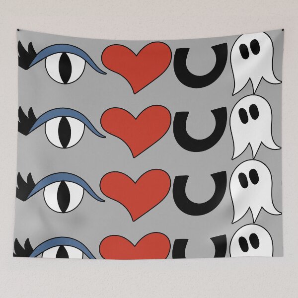 Item preview, Cute Eye Love You Boo Cartoon Text Art designed and sold by AngelDawnDesign.