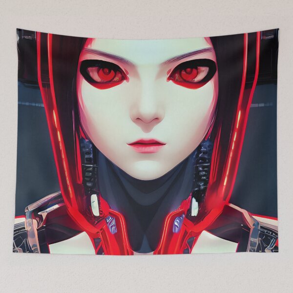 Item preview, Red Cyborg Woman designed and sold by HellsBrew.