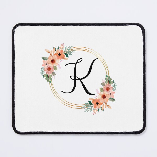 Item preview, Monogram Letter K | Coral Floral Design designed and sold by JustSeasons.
