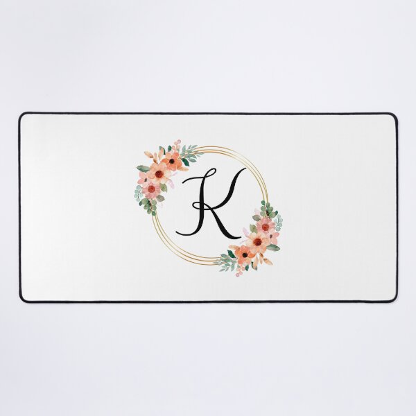 Item preview, Monogram Letter K | Coral Floral Design designed and sold by JustSeasons.