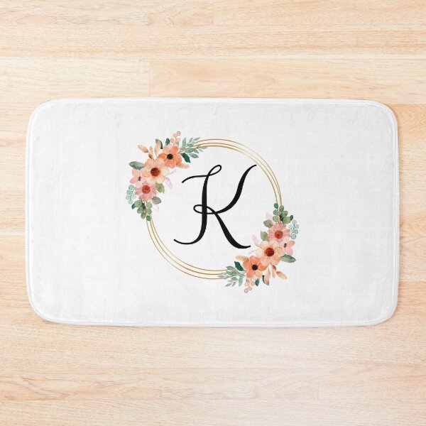 Item preview, Monogram Letter K | Coral Floral Design designed and sold by JustSeasons.