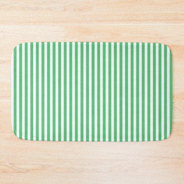 Item preview, Green and White Vertical Striped designed and sold by Rami Khalifah.