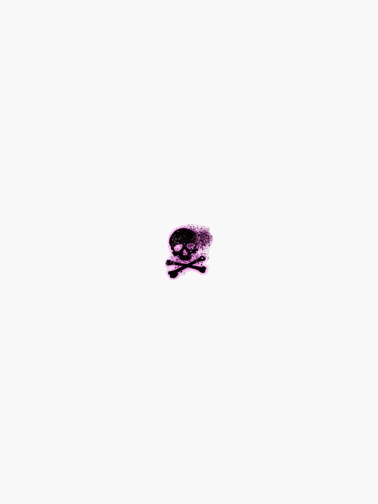 "Black pink skull " Sticker for Sale by KAndSeries Redbubble