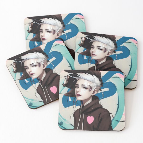 Item preview, Chica punk de pelo blanco designed and sold by HellsBrew.