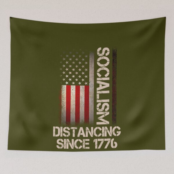 Item preview, Socialism Distancing Since 1776 Funny Anti Socialism designed and sold by Simeon	 Dorelus.