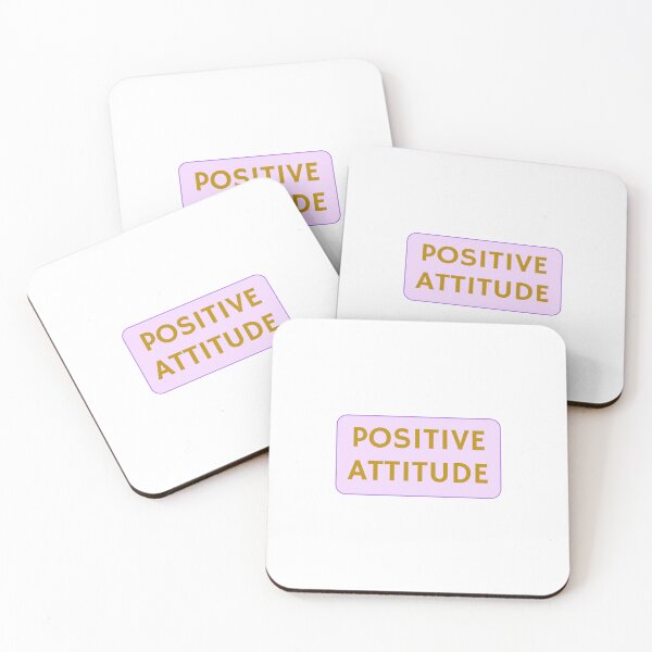 Item preview, POSITIVE ATTITUDE pink and gold designed and sold by Inspirationmotivation.