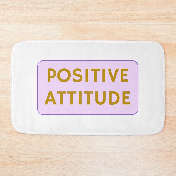 Item preview, POSITIVE ATTITUDE pink and gold designed and sold by Inspirationmotivation.