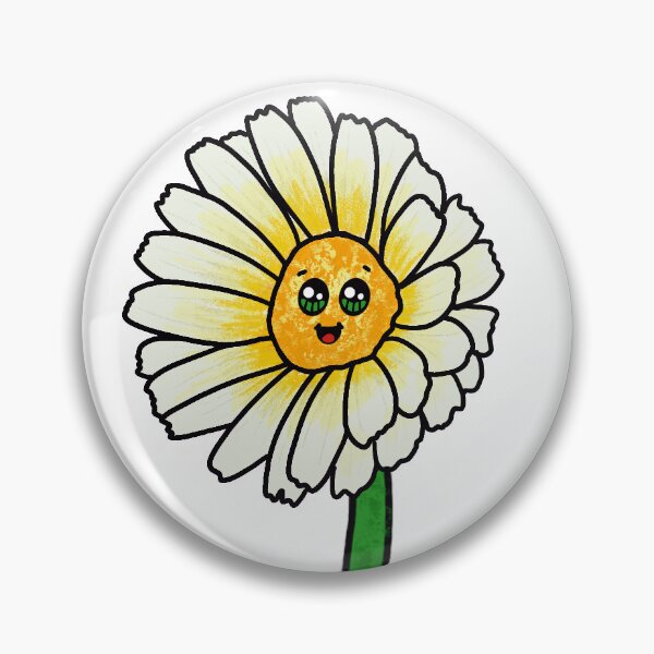 Item preview, Happy Daisy Illustrated Flower Sticker  designed and sold by RegalitosParaTi.