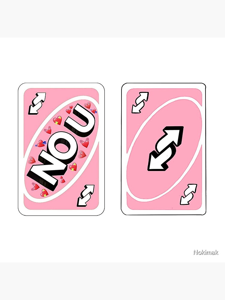 Pink Uno reverse card