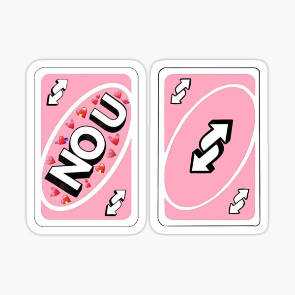 Pink Uno Reverse Card Credit Card SMART Sticker Skin Decal, Card Wrap