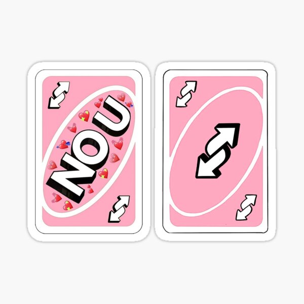 Uno Reverse Card Sticker for Sale by cherrybombrb