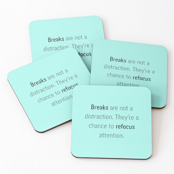 Item preview, Breaks are not a distraction, quote sticker designed and sold by Chill-designz.