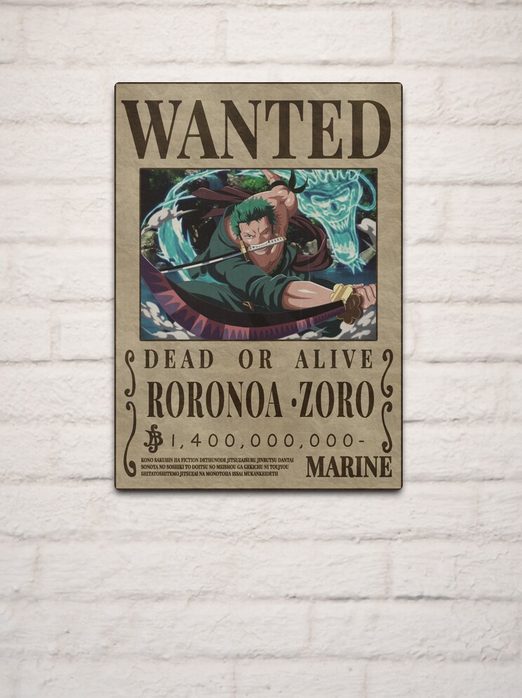 One Piece Luffy Wanted Poster Metal Poster Metal Poster – Anime