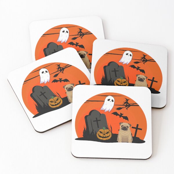 Item preview, Halloween Pug graveyard. Creepy Pug. Scary Pug. Spooky Pug designed and sold by Doggymadness.