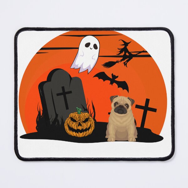 Item preview, Halloween Pug graveyard. Creepy Pug. Scary Pug. Spooky Pug designed and sold by Doggymadness.